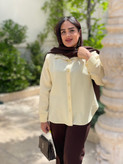 مانتو شومیزی شانتون خنک دکمهدار با قد قابل تنظیم