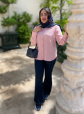 شومیز زنانه جنس کرپ تابستانی | قد قابل تنظیم و سایزبندی کامل