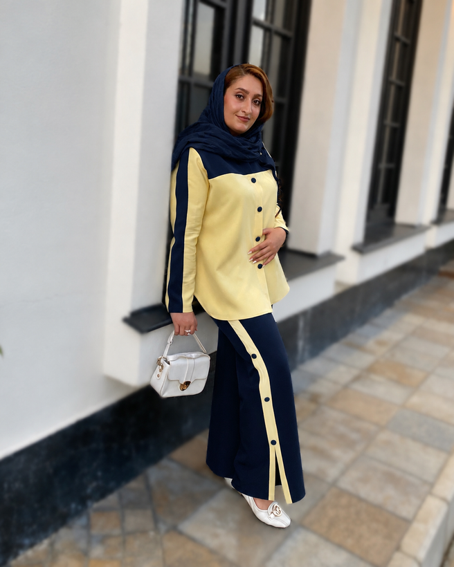 ست مانتو شلوار اسپرت ورزشی مانلی