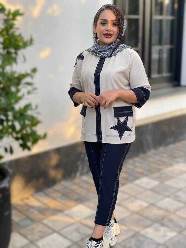 مانتو شلوار شیک مجلسی ستاره