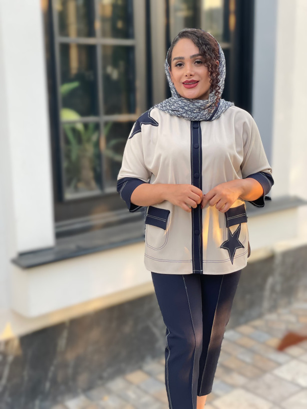 مانتو شلوار شیک مجلسی ستاره
